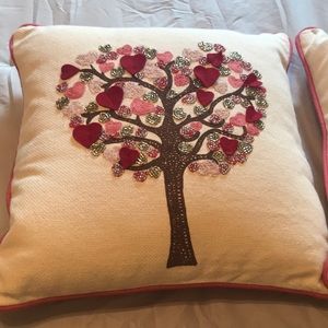 Red and pink pillow. Good condition